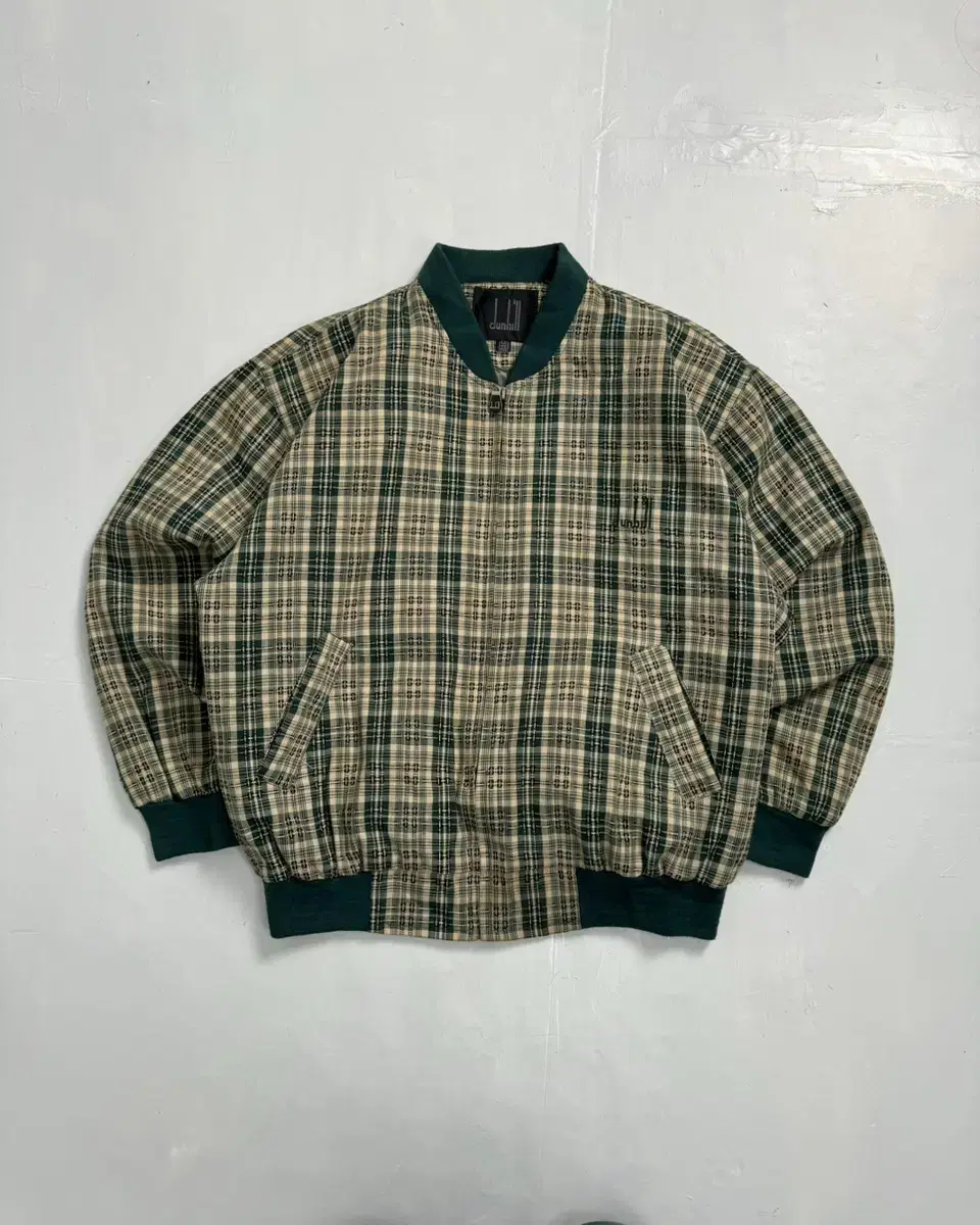 80s alfred dunhill check blouson